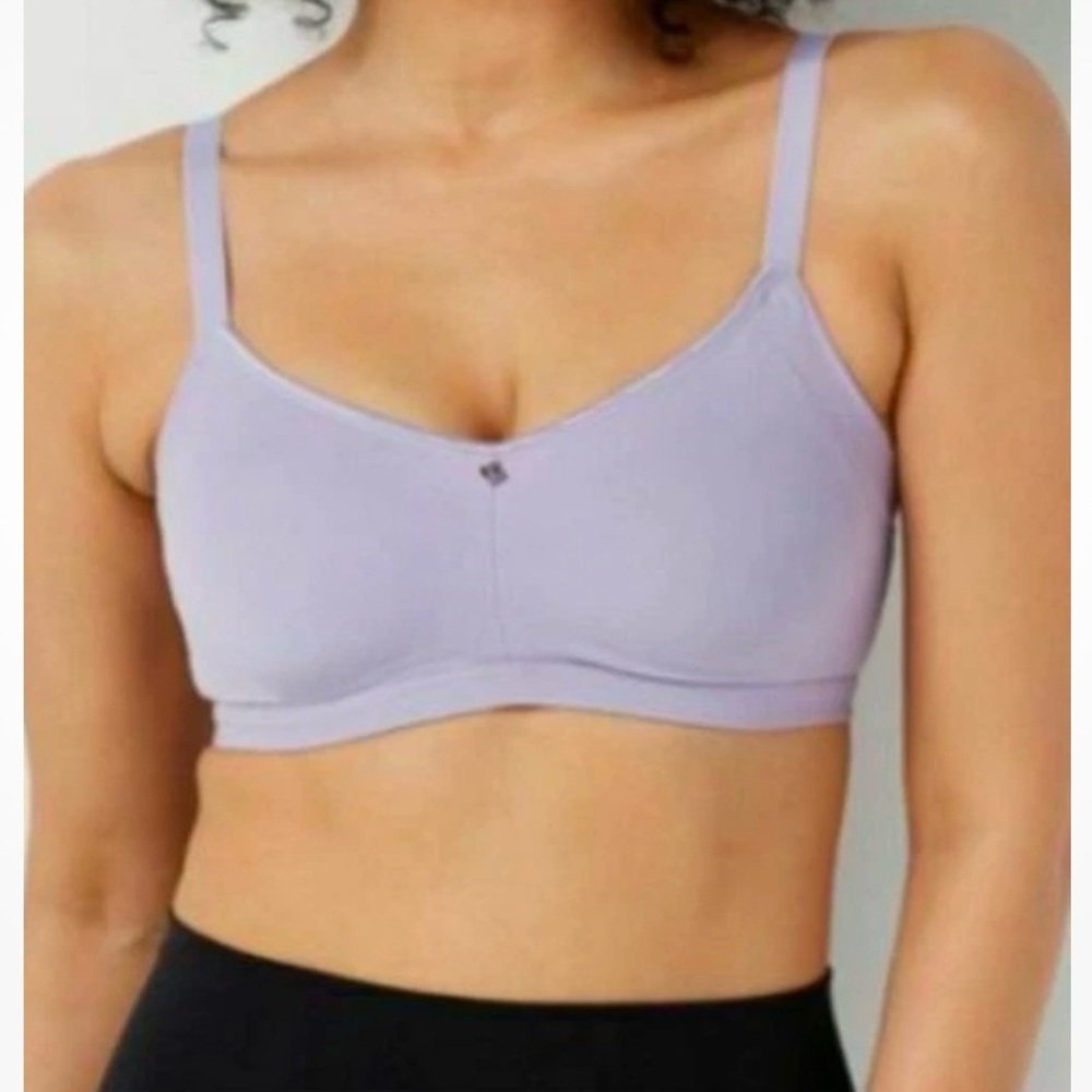 Breezies‎ Lilac Purple Seamless Comfort Side Smoothing Lounge Bra SZ 2X